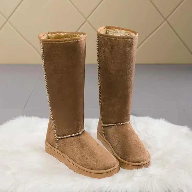 Women'S Fashion Socks - รองเท้าบูทหิมะแฟชั่นทรงสูงแบบใหม่สำหรับฤดูหนาวปี 2025 ทันสมัย ใส่ได้กับทุกชุด อุ่นหนา พร้อมโบว์ผูก