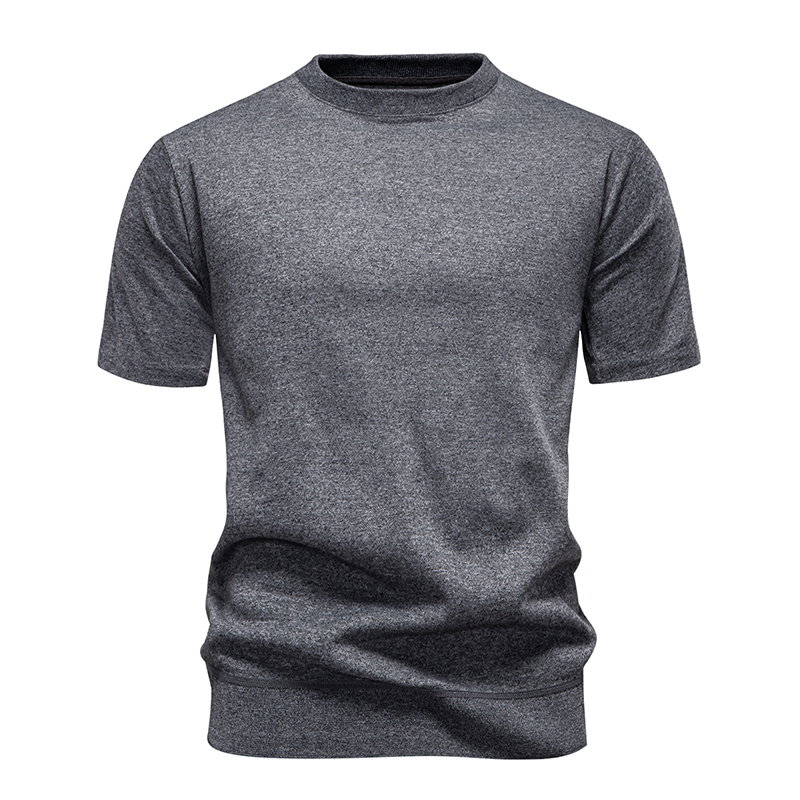 Ribbed Knit Sweater - ผู้ชายถักเสื้อกันหนาวแขนสั้นเสื้อถักเสื้อลําลองถักเสื้อ Tee Crewneck สีทึบ Ribbed เสื้อถัก