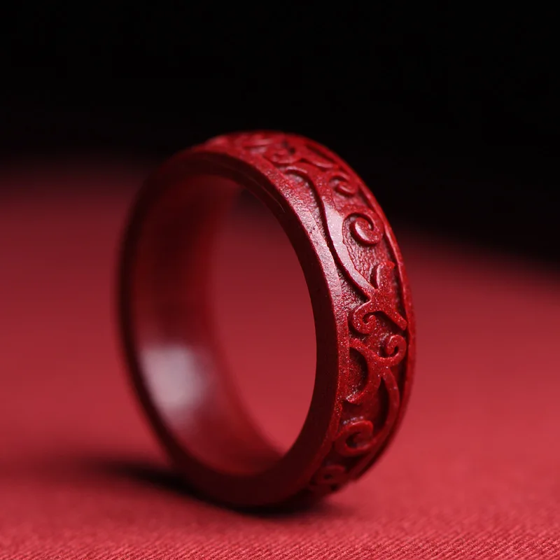 Women Fashion Jewellery - แหวนซินนาบาร์แท้ธรรมชาติของขวัญคู่รักคู่รักคู่รักรักแฟชั่นนิรันดร์เครื่องประดับสัญญาเครื่องรางหมั้น