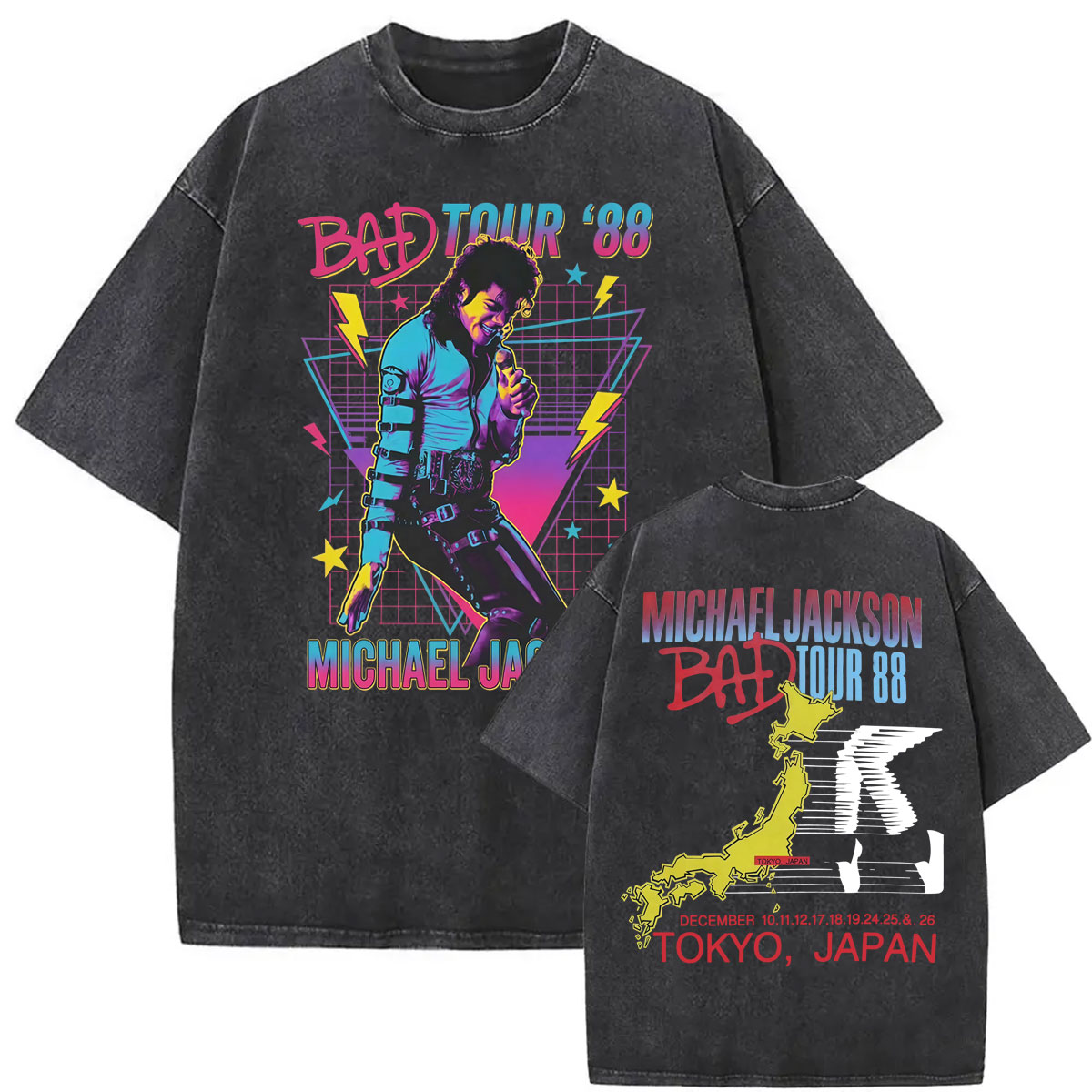 Women'S Fashion From The 80S - เสื้อยืดวินเทจลาย Michael Jackson ทัวร์คอนเสิร์ต '88 คิงออฟป็อป