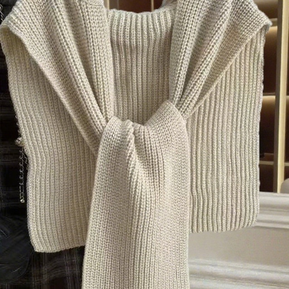 Women'S Fashion Poncho - ผ้าคลุมไหล่ไหมพรมถักแบบโอเวอร์ไซส์ ผ้าคลุมไหล่แบบมีฮู้ดถักทอหนา ผ้าห่มหนา ลายทาง ผ้าคลุมไหล่หลวมๆ สำหรับผู้หญิง