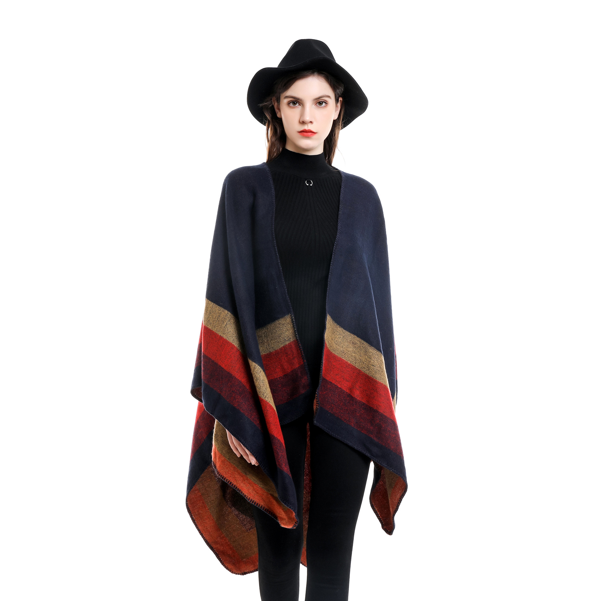 2024เสื้อปอนโชกันหนาวลายสก๊อตแ - Women'S Fashion Poncho บทวิจารณ์และราคา