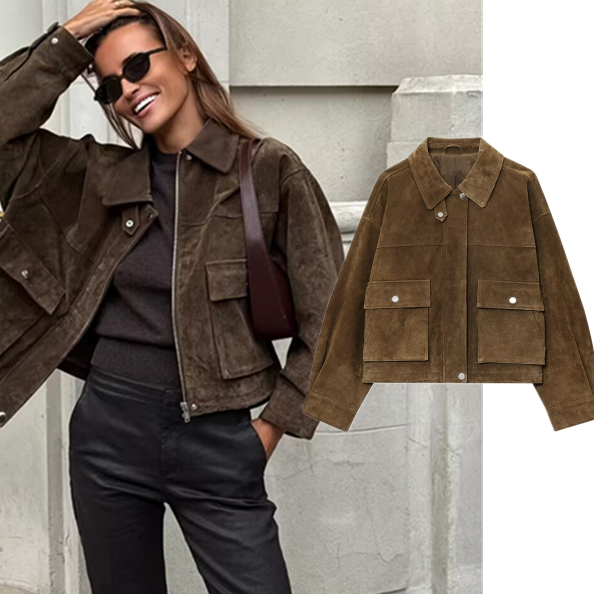 เสื้อโค้ทกันหนาว Maxdutti สไตล - Women'S Fashion Bomber Jacket บทวิจารณ์และราคา