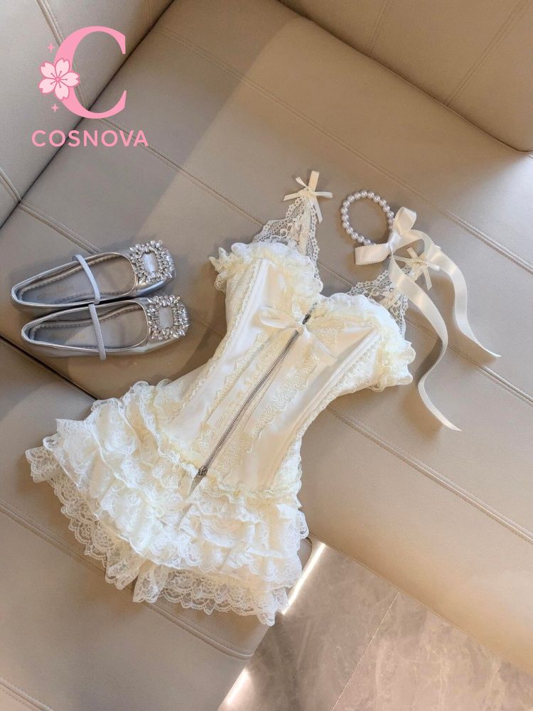 ชุดเซ็ตกระโปรงมินิทรงเค้กเอวสู - V Neck Cami Top บทวิจารณ์และราคา