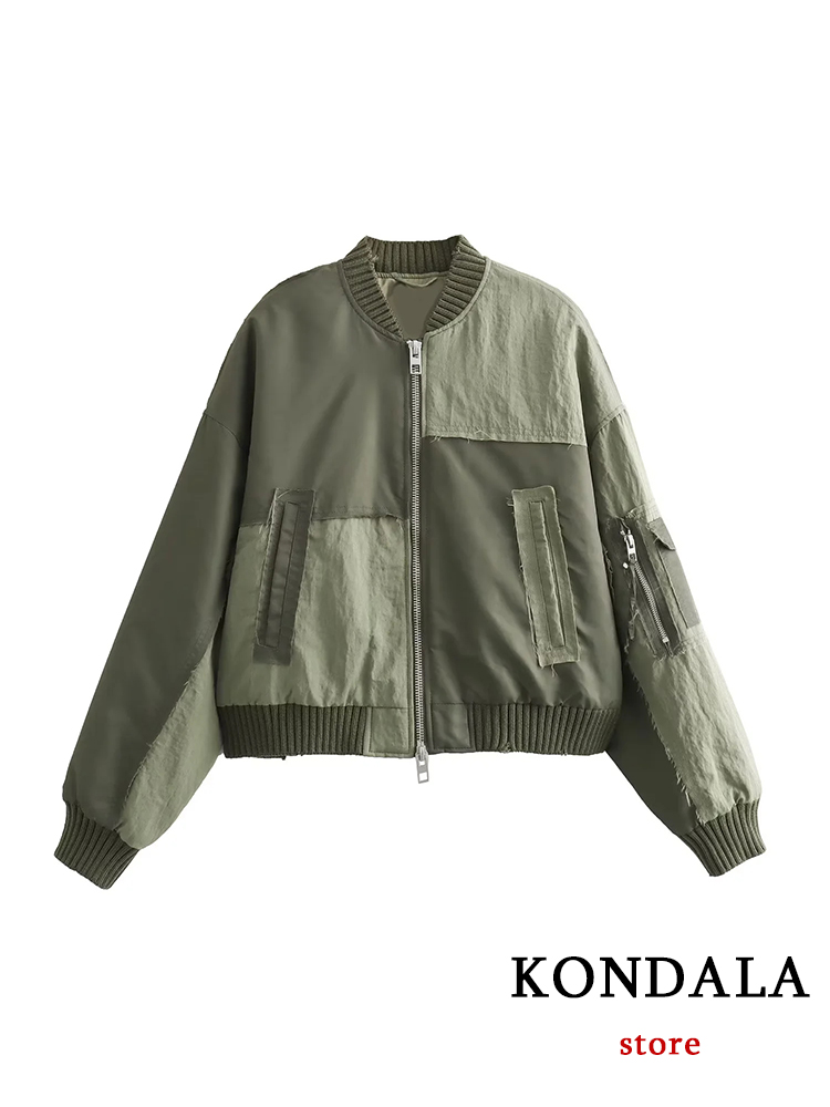   แจ็คเก็ตบอมเบอร์สตรีทแวร์สีเ - Women'S Fashion Bomber Jacket บทวิจารณ์และราคา