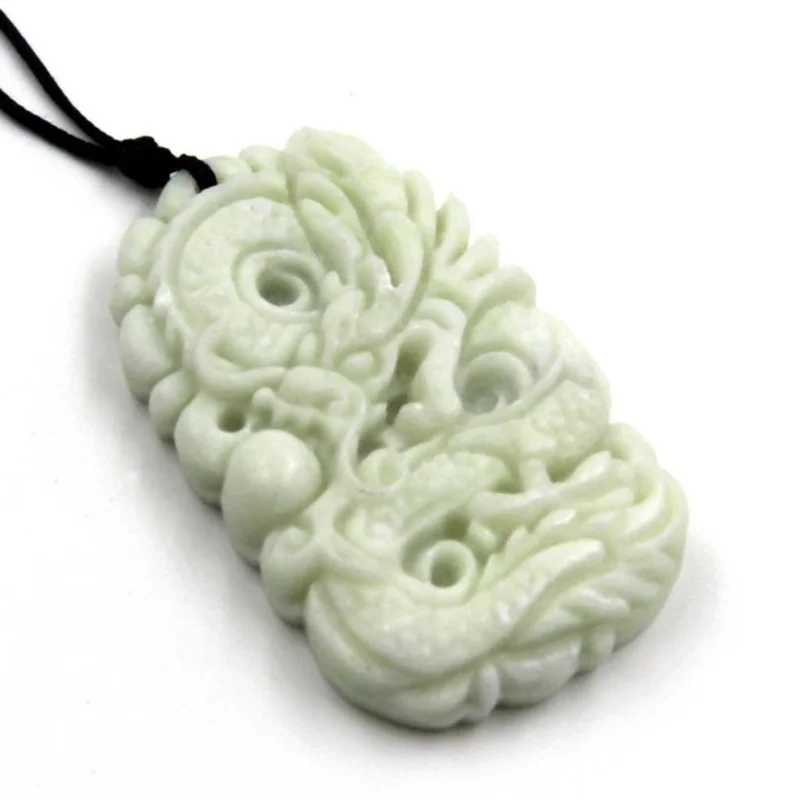หยกสีขาวธรรมชาติ Dragon Phoeni - Women Fashion Jewellery บทวิจารณ์และราคา