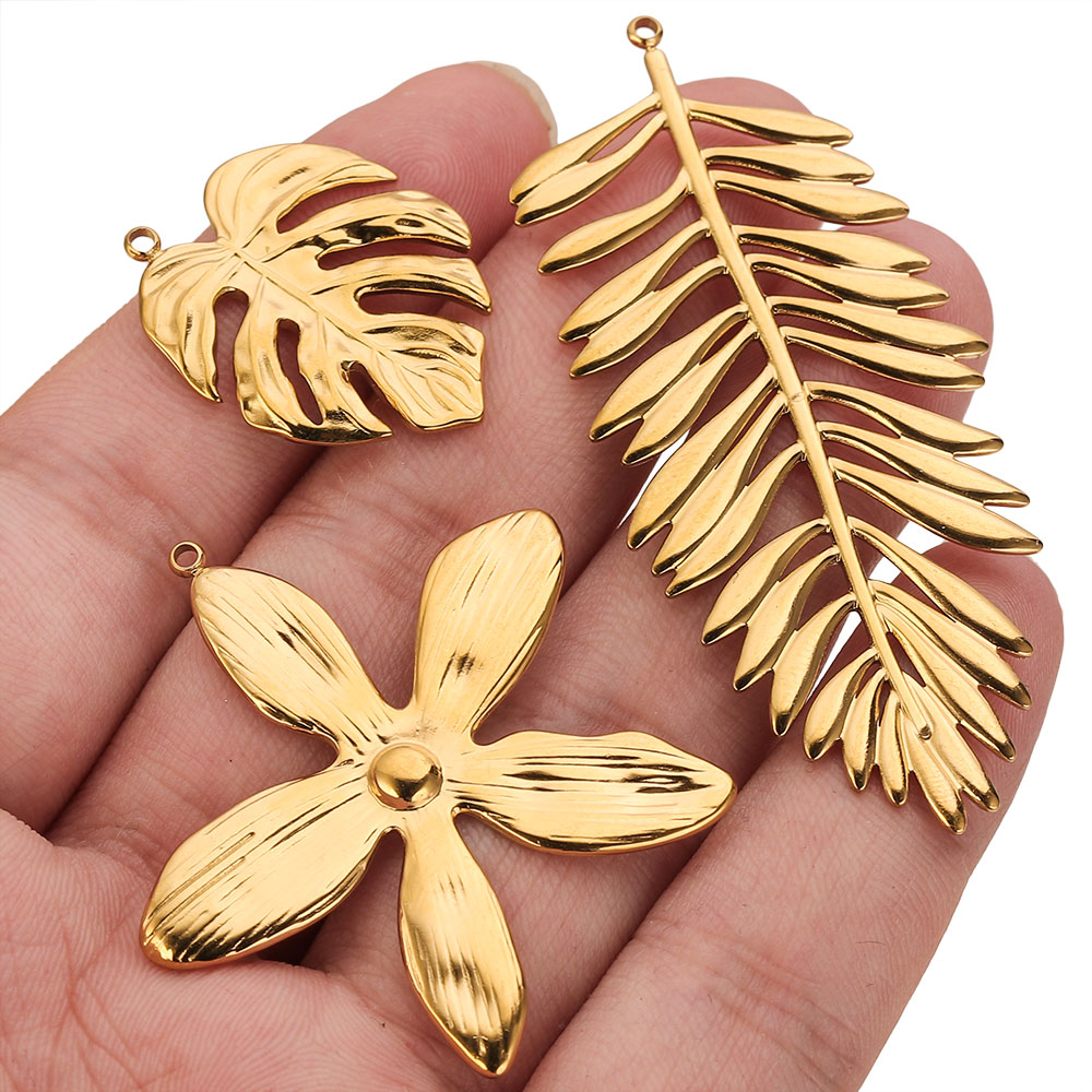 จี้รูปใบไม้ดอกไม้ขนาดใหญ่ทำจาก - Women Fashion Jewellery บทวิจารณ์และราคา