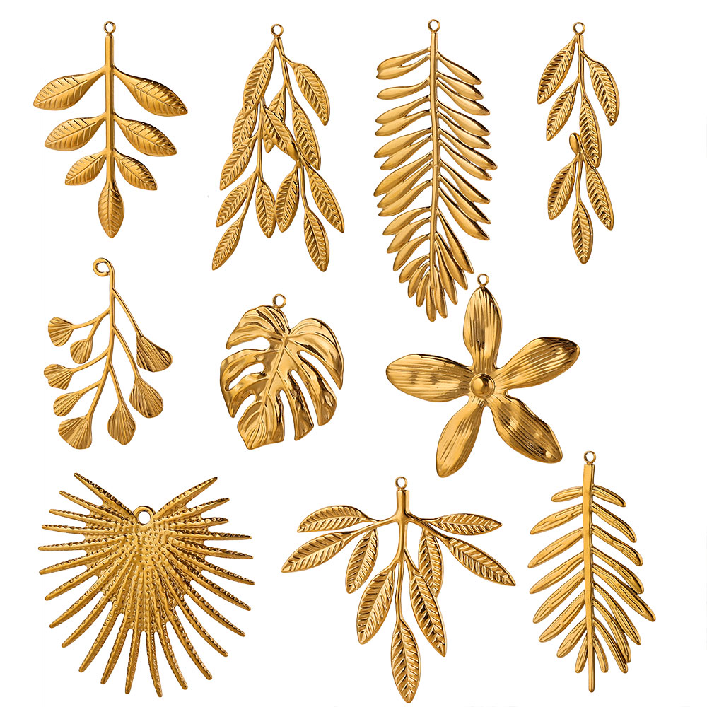 จี้รูปใบไม้ดอกไม้ขนาดใหญ่ทำจาก - Women Fashion Jewellery บทวิจารณ์และราคา