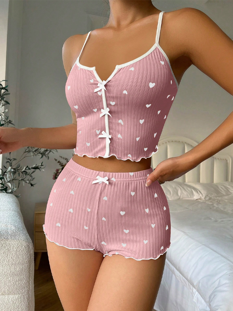 ชุดนอนเซ็กซี่ลายหัวใจใหม่ปี 20 - V Neck Cami Top บทวิจารณ์และราคา