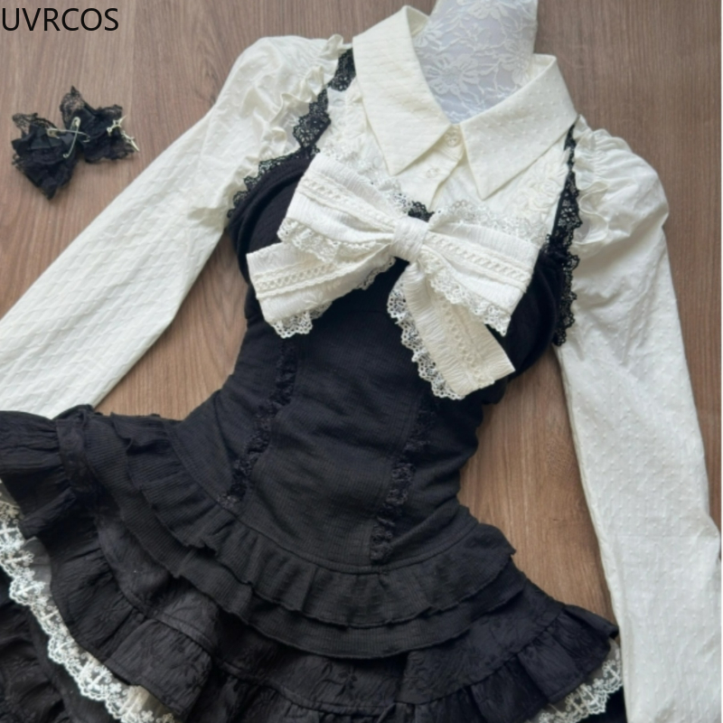 Y2kความงามLolitaสไตล์ 3 ชิ้นชุ - Women'S Y2K Fashion Aesthetic บทวิจารณ์และราคา