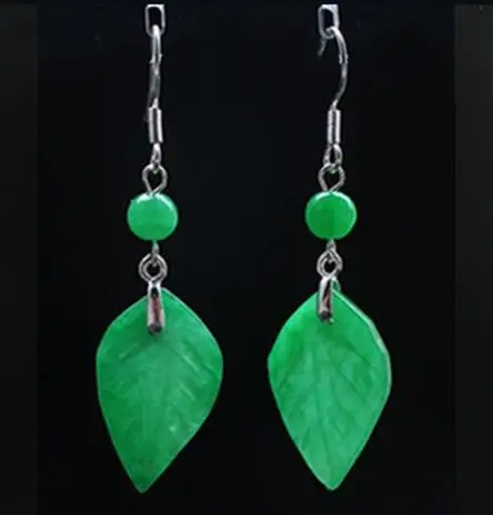 ที่กำหนดเองสีเขียวธรรมชาติหยก  - Women Fashion Jewellery บทวิจารณ์และราคา