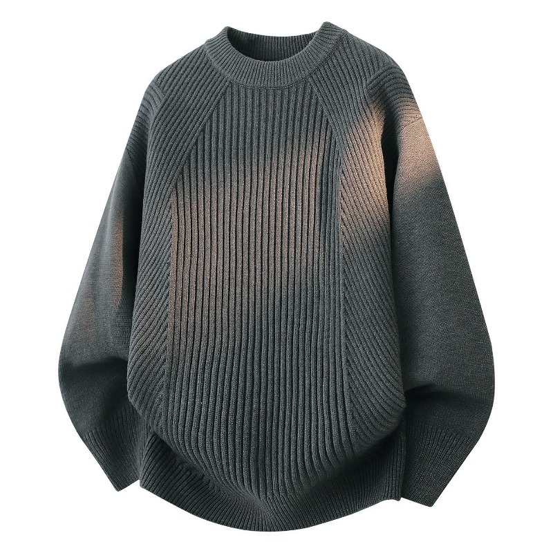 เสื้อสเวตเตอร์ผู้หญิง คอกลม แข - Ribbed Knit Sweater บทวิจารณ์และราคา
