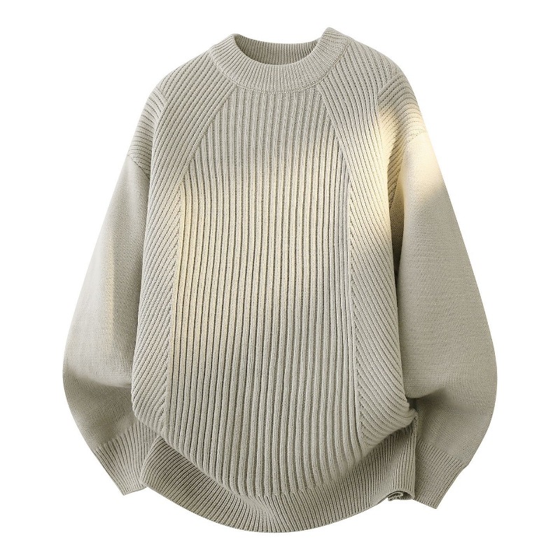 เสื้อสเวตเตอร์ผู้หญิง คอกลม แข - Ribbed Knit Sweater บทวิจารณ์และราคา