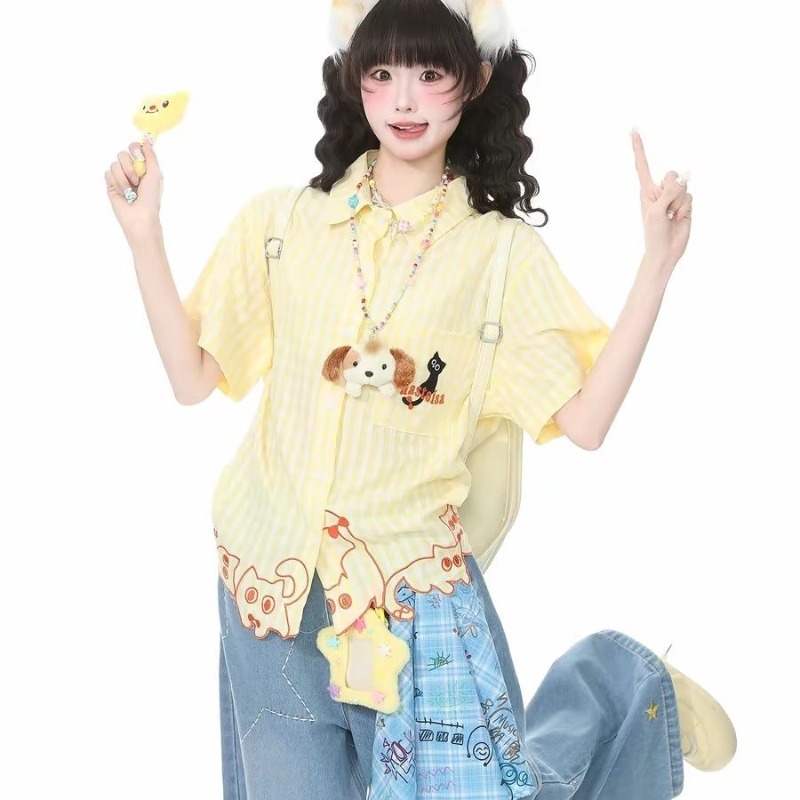 คิมูโตโมเสื้อผู้หญิงลายปักลายแ - Women'S Y2K Fashion Aesthetic บทวิจารณ์และราคา