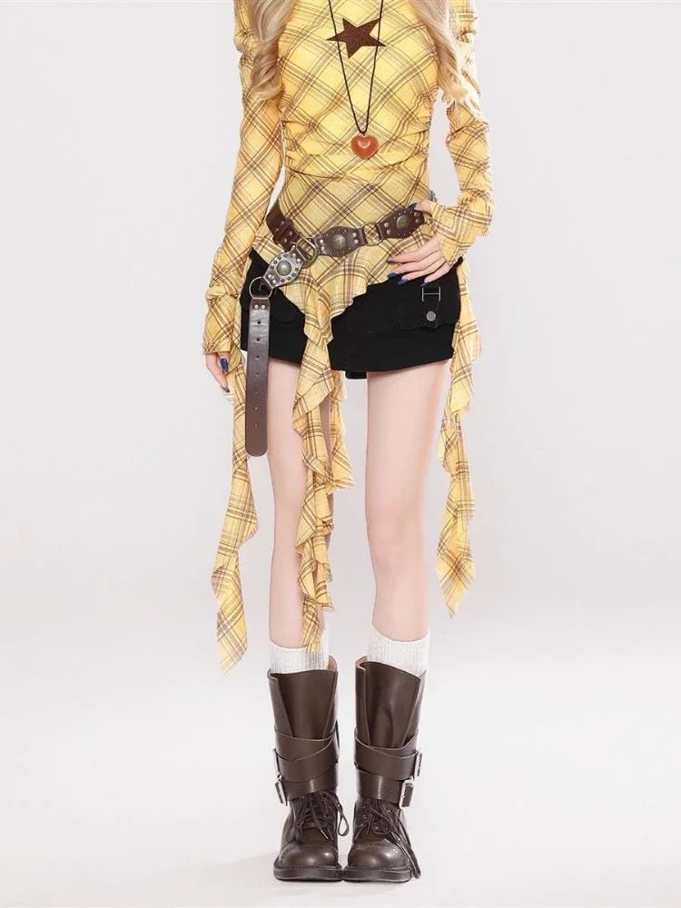 เสื้อยืดวินเทจลายสก๊อต Y2K สำห - Women'S Y2K Fashion Aesthetic บทวิจารณ์และราคา