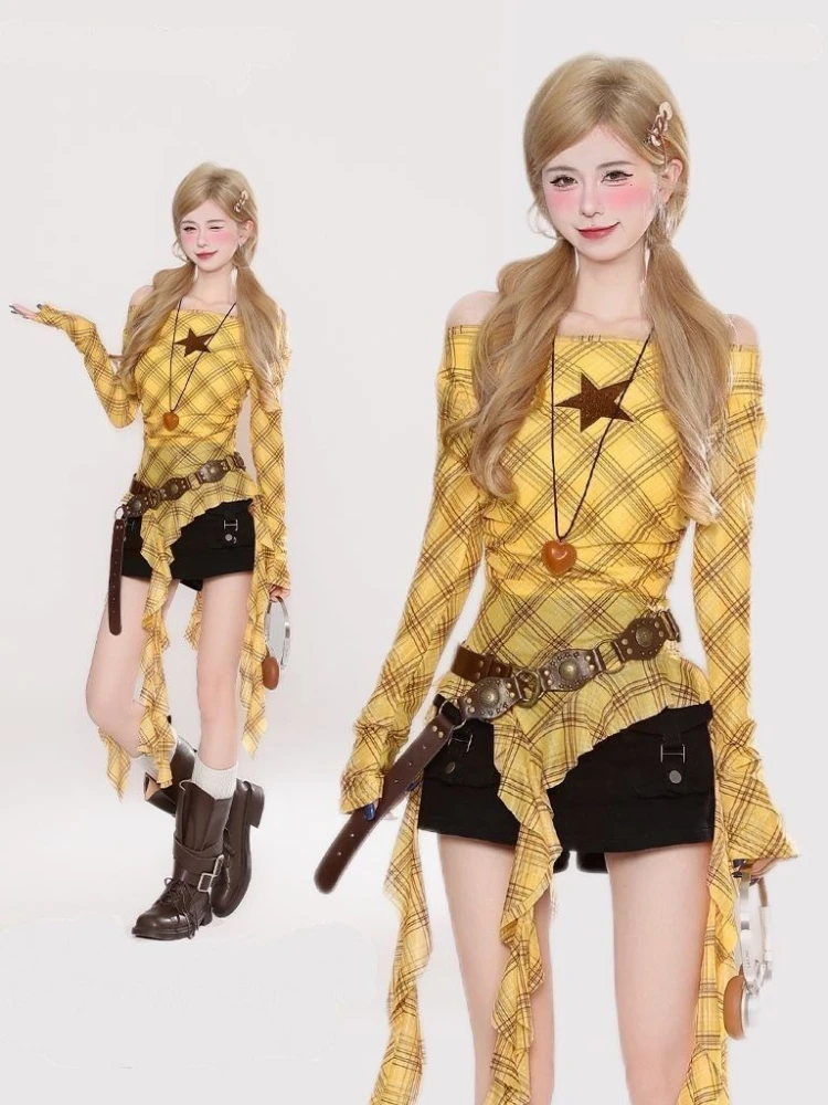 เสื้อยืดวินเทจลายสก๊อต Y2K สำห - Women'S Y2K Fashion Aesthetic บทวิจารณ์และราคา
