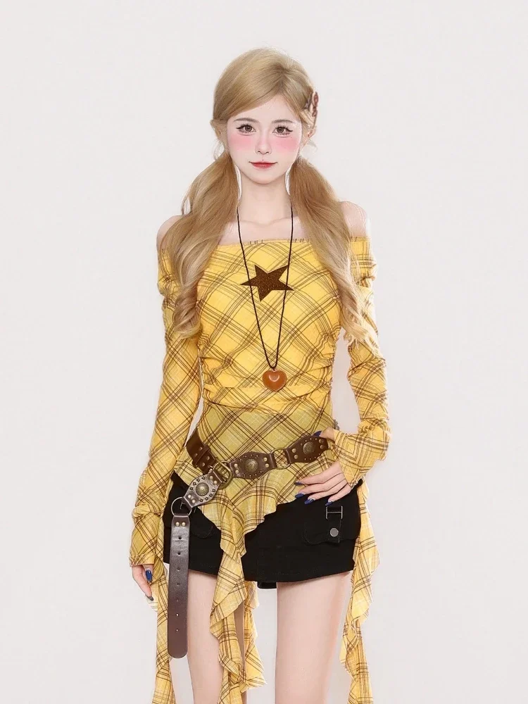 เสื้อยืดวินเทจลายสก๊อต Y2K สำห - Women'S Y2K Fashion Aesthetic บทวิจารณ์และราคา