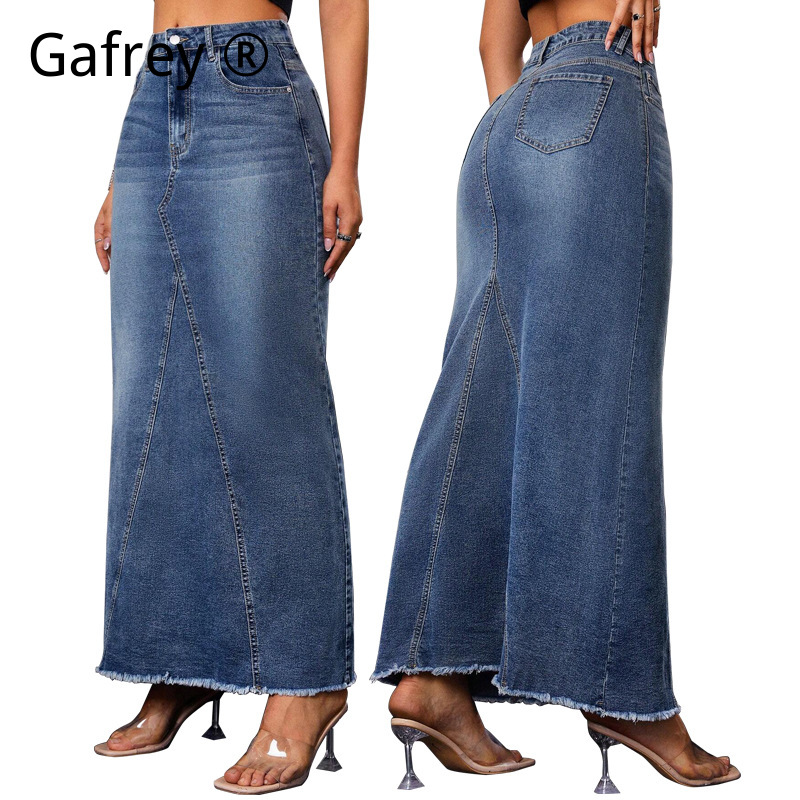 กระโปรงยีนส์ทรงเอ midi เอวสูง  - Women Fashion Jeans บทวิจารณ์และราคา