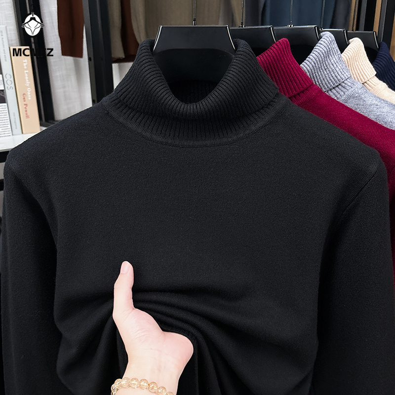 เสื้อสเวตเตอร์คอเต่าผู้ชาย ทรง - Ribbed Knit Sweater บทวิจารณ์และราคา