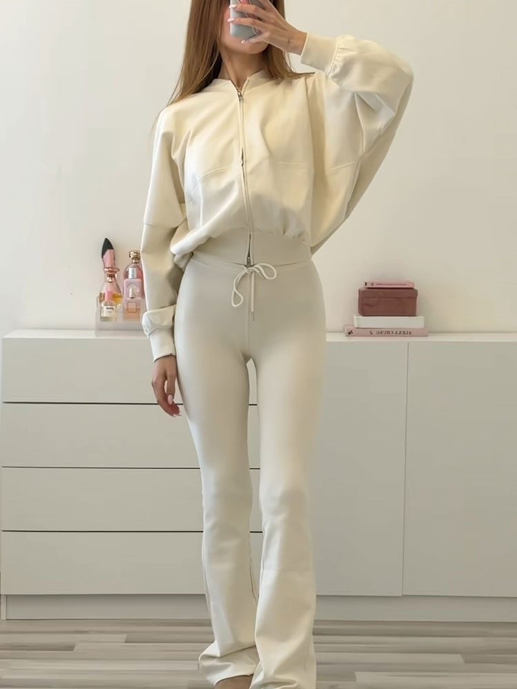 ชุดเซ็ทผู้หญิง HH สไตล์หรูหรา  - Women'S Fashion Bomber Jacket บทวิจารณ์และราคา