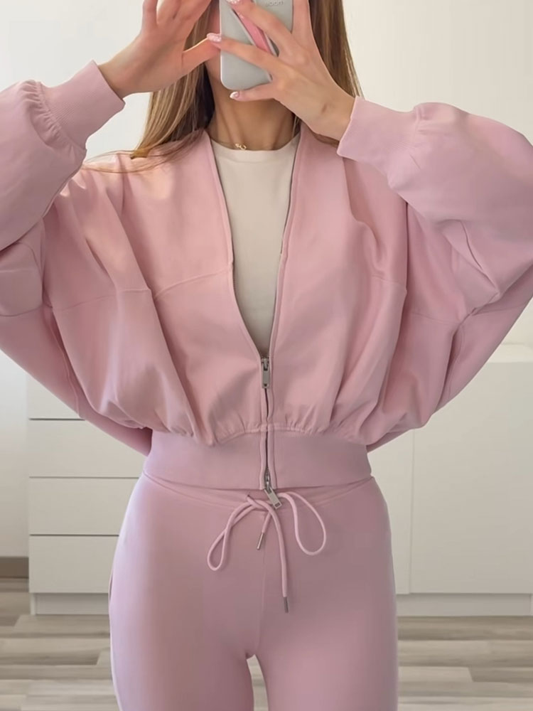 ชุดเซ็ทผู้หญิง HH สไตล์หรูหรา  - Women'S Fashion Bomber Jacket บทวิจารณ์และราคา