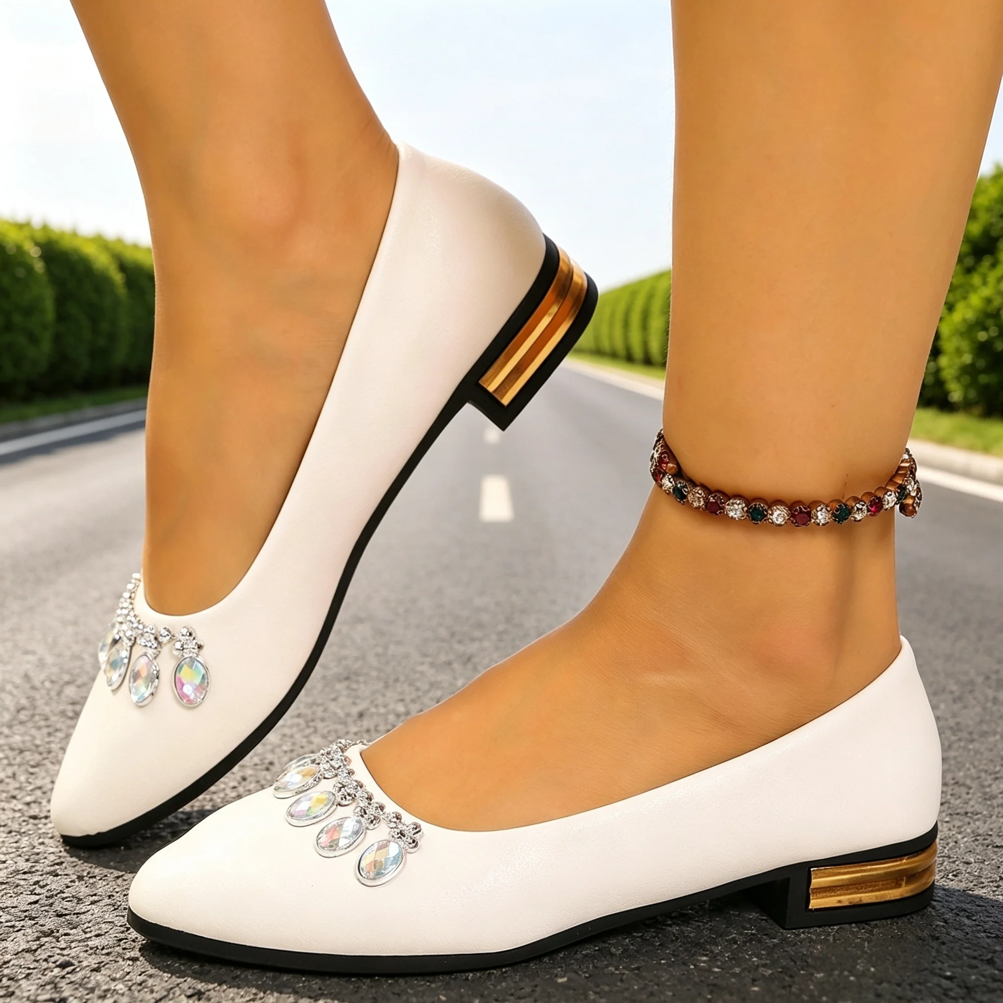 รองเท้าส้นแบนสำหรับผู้หญิง หัว - Women Fashion Store บทวิจารณ์และราคา