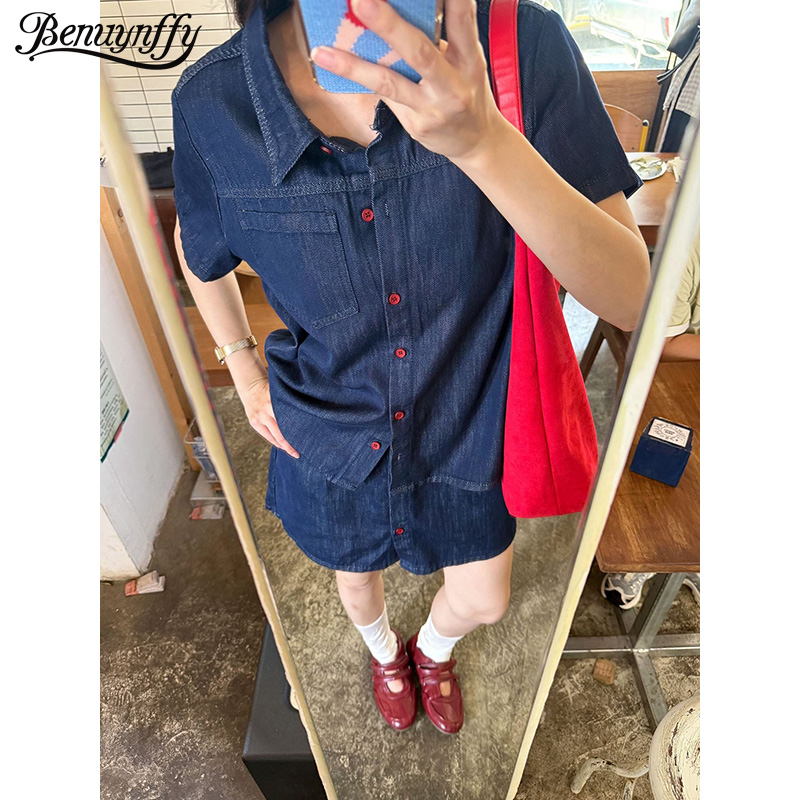 เบนย์นฟฟี่ เรโทรเสื้อเชิ้ตแขนส - Women Fashion Jeans บทวิจารณ์และราคา