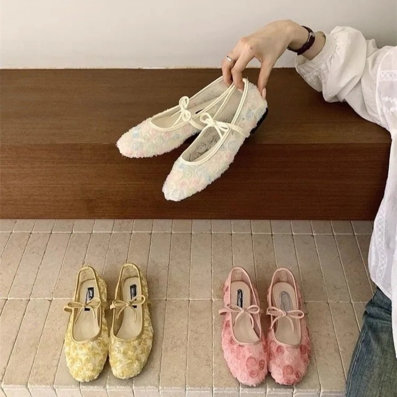 รองเท้าแมรี่เจนตาข่ายลายกุหลาบ - Women Fashion Store บทวิจารณ์และราคา