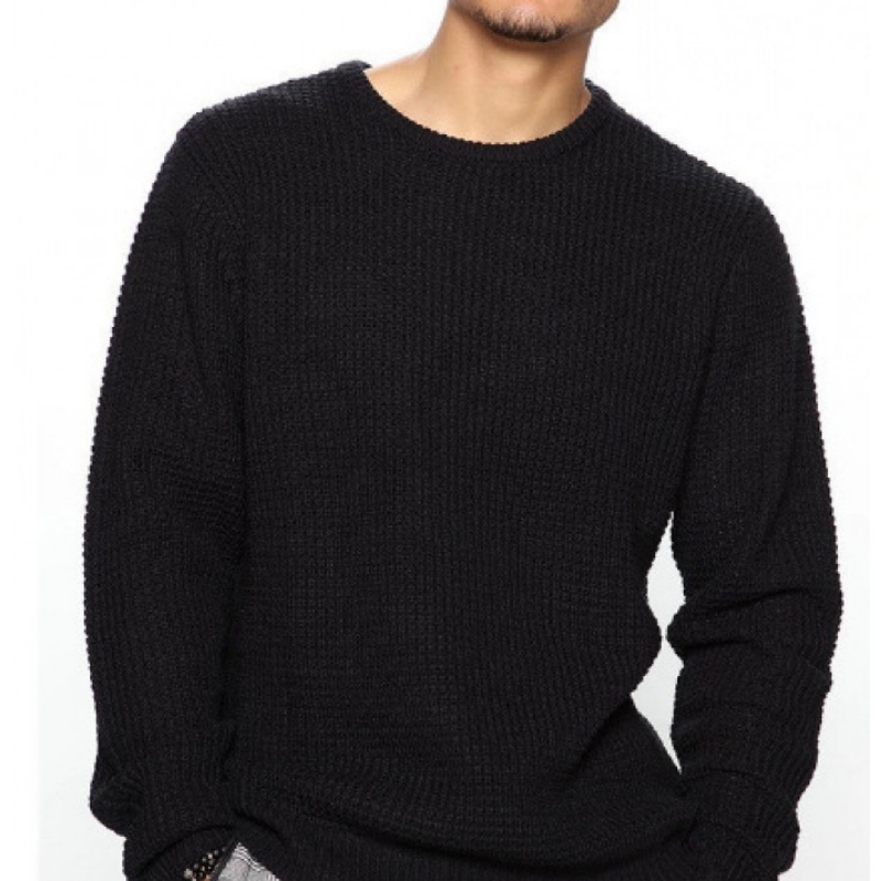 เสื้อสเวตเตอร์ถักสำหรับผู้ชาย  - Ribbed Knit Sweater บทวิจารณ์และราคา