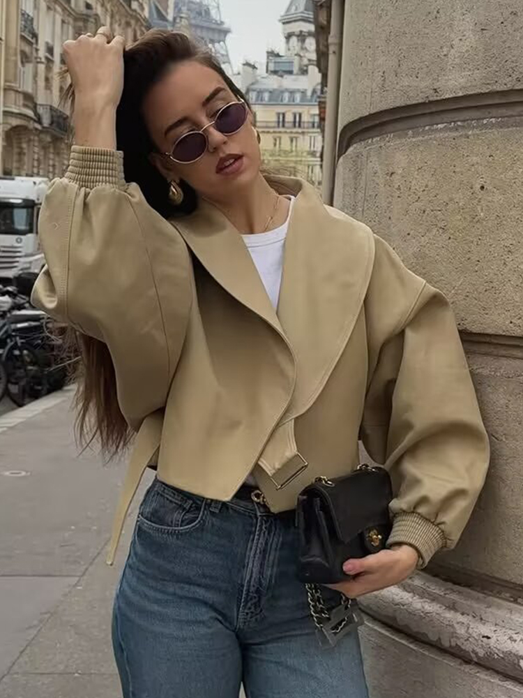TFMLN เสื้อแจ็คเก็ตบอมเบอร์ปกห - Women'S Fashion Bomber Jacket บทวิจารณ์และราคา