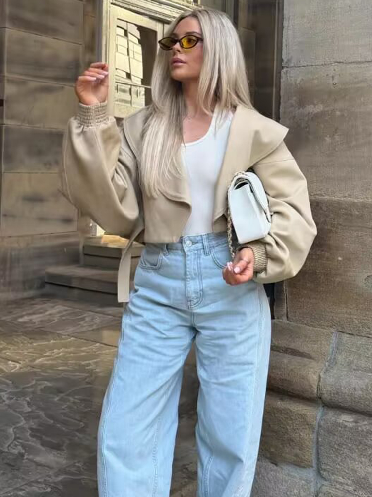 TFMLN เสื้อแจ็คเก็ตบอมเบอร์ปกห - Women'S Fashion Bomber Jacket บทวิจารณ์และราคา