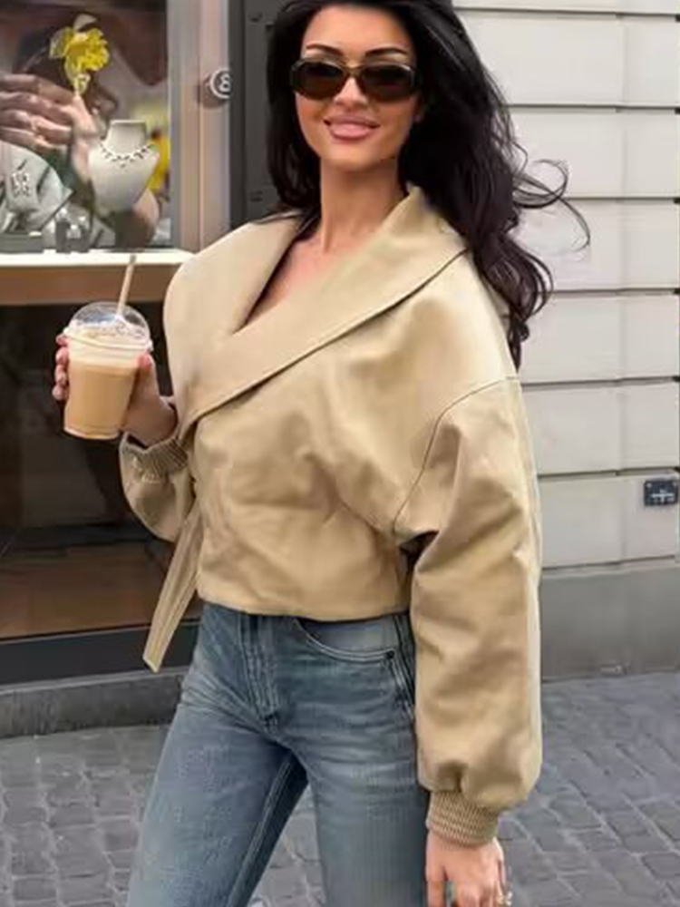 TFMLN เสื้อแจ็คเก็ตบอมเบอร์ปกห - Women'S Fashion Bomber Jacket บทวิจารณ์และราคา
