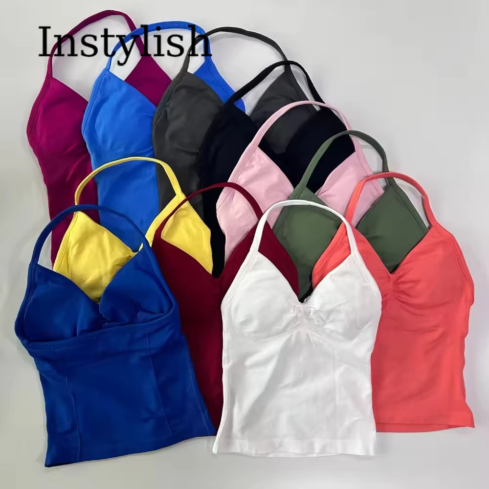 ชุดโยคะไร้รอยต่อสำหรับผู้หญิง  - V Neck Cami Top บทวิจารณ์และราคา