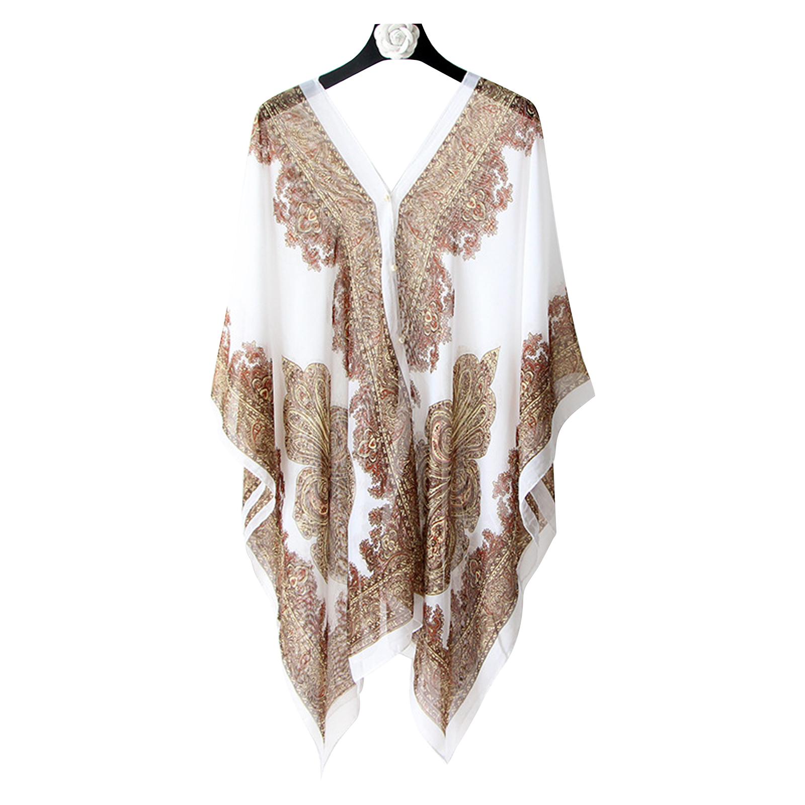ผ้าคลุมกันแดดชายหาด 5 สี ผ้าพั - Women'S Fashion Poncho บทวิจารณ์และราคา
