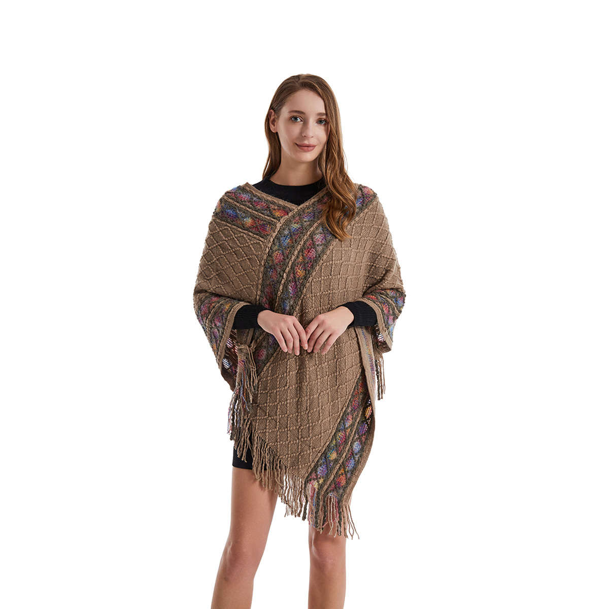 ผู้หญิงฤดูใบไม้ผลิฤดูใบไม้ร่วง - Women'S Fashion Poncho บทวิจารณ์และราคา