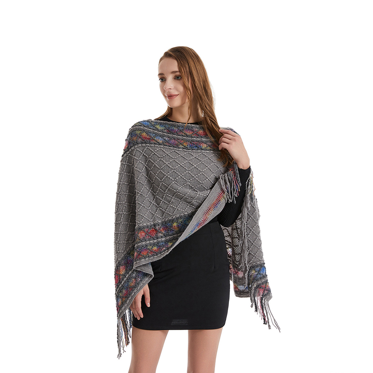 ผู้หญิงฤดูใบไม้ผลิฤดูใบไม้ร่วง - Women'S Fashion Poncho บทวิจารณ์และราคา