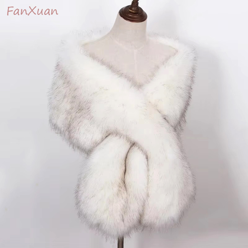 Faux Fox ขนสัตว์ผู้หญิง Wraps  - Women'S Fashion Poncho บทวิจารณ์และราคา