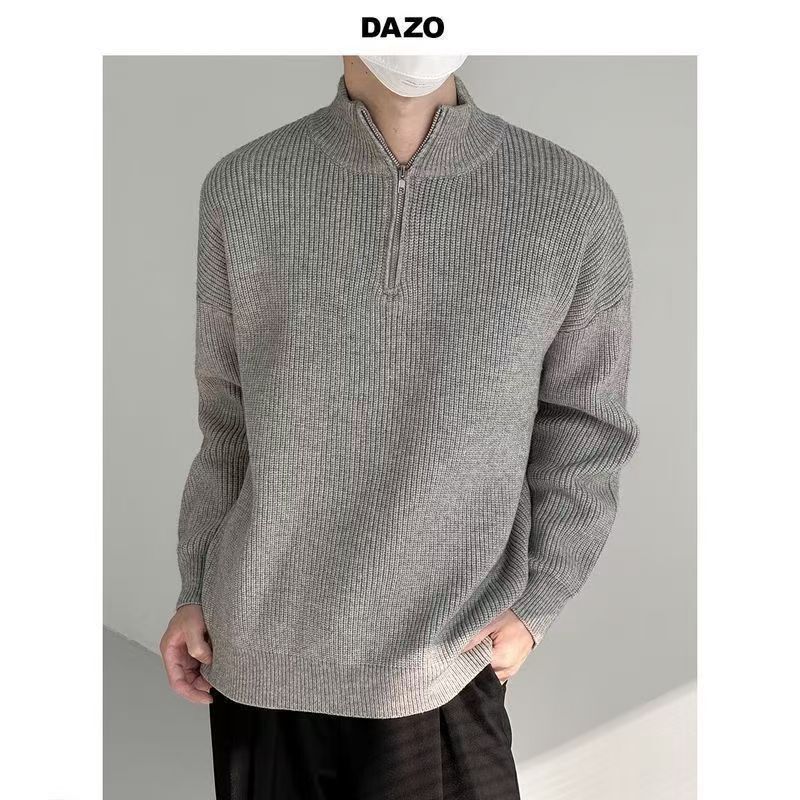 เสื้อแจ็คเก็ตถักนิตติ้งผู้ชายส - Ribbed Knit Sweater บทวิจารณ์และราคา