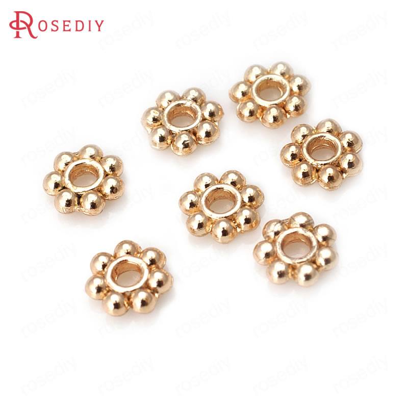 ลูกปัดทองเหลืองสีทอง 18K รูปดอ - Women Fashion Jewellery บทวิจารณ์และราคา